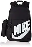 Nike BA6030 Jungen Elemental Rücksack, Schwarz/Schwarz/Weiß, 45,5 x 30,5 x 12,5cm