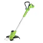 Greenworks G24LT28 Tagliabordi a Batteria per Giardini Piccoli e Medi, Ampiezza di Taglio 28cm, Filo di Nylon da 1,65mm con Autofeed, SENZA Batteria 24V e Caricabatterie, Garanzia 3 Anni