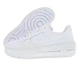 Nike Womens Air Force One PLT.AF.ORM Sneakers (White/Summit White-White-White, 9)