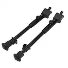 Adjustable Tactics Bipod Tiltable Quick Release Monopod for Hunting Shooting 9-12inch Black