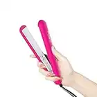 Keragard Mini Flat Iron Smart Ceramic Tourmaline Hair Straightener for Travel,Small Flat Irons for Short Hair, Dual Voltage Flat Iron, Pink