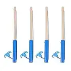 4Pcs Fishing Rod Magnetic Fishing Poles Fishing Bath Game Educational Learning for 14 Years Old+, 24CM