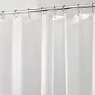 iDesign PEVA Plastic Shower Curtain Liner, Mold and Mildew Resistant Plastic Shower Curtain for use Alone or With Fabric Curtain, 72 x 72 Inches, Set of 2, White