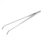 sourcing map Aquarium Curved Tweezers 10.6 Inch Stainless Steel Extra Long, Fish Tank Aquatic Plants Clip