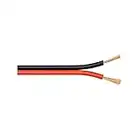 Goobay 67728 Lautsprecherkabel 2x0,75mm² CCA Litze / Boxenkabel Audio Kabel Meterware / Speaker Cable Litzenkabel Audiokabel / Subwoofer Kabel / Rot Schwarz / 10m