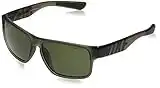 Nike Golf Mojo Sunglasses, Matte Deep Pewter/Total Orange Frame, Green Lens