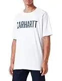 Carhartt Maddock Graphic Block Logo Short-Sleeve T-Shirt Camiseta para Hombre, Blanco (White), XXL