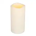 Everlasting Glow LED Indoor/Outdoor Candle, Timer, Bisque, 4.5" x 9"