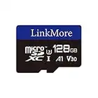 LinkMore 128GB Micro SDXC Card for Nintendo-Switch, A1, UHS-I, U3, V30, Class 10 Compatible, Read Speed Up to 95 MB/s,Write Speed Up to 45 MB/s, SD Adapter Included