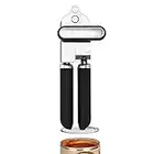 KITCHENDAO Can Opener Manual, 2nd Generation Blade, Handheld Can Opener with Magnet, Super Sharp Cutting Wheel for Smooth Edge Cut, Soft Grip,Oversized Knob for Seniors & Arthritis, Easy to Use, Black