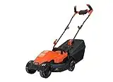 BLACK+DECKER Tagliaerba Elettrico Ampiezza taglio 32 cm, Capacità di raccolta 35 Litri, Impugnatura Ergonomica Bike 1200 W, BEMW451BH-QS