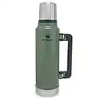 Stanley Classic Legendary Thermosflasche 1.4L Hammertone Green - Edelstahl Thermoskanne - BPA-frei - Thermos Hält 40 Stunden Heiß - Deckel Fungiert Auch als Trinkbecher - Spülmaschinenfest