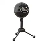 Blue Snowball Microfono USB per Registrazione, Streaming, Podcast, Gaming su PC e Mac, Mic a Condensatore con Modelli Polari Cardioide e Omnidirezionale e Design Retrò Elegante - Nero