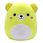 Lindo peluche de oso limón, peluche de oso 3D, peluche de oso limón, peluche de oso kawaii, almohada de oso para todas las edades, regalo para Navidad, día del niño, decoración del hogar (amarillo)