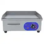 TAIMIKO Electric Griddle Commercial Countertop Grill Stainless Steel Kitchen Grill Flat Hotplate BBQ Burger Bacon Barbeque,220V,2500W, UK Plug