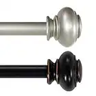 Window Curtain Rod, Adjusts Rod Length from 48 to 84 - Inch,3/4 - Inch Diameter, Black (Antique Bronze Finishing) by H.Versailtex