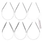 Yolev 6 Pieces Stainless Steel Circular Knitting Needles Set 10 mm 8 mm 6 mm 5 mm 4 mm 3 mm Diameter Double Pointed Metal Knitting Needles Set for Making Sweater Shawl Scarf