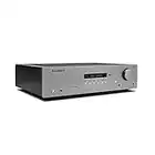 Cambridge Audio AXR100-100 Watt Separate HiFi Stereo Reciever Featuring Built-In Phono Stage FM/AM Radio and Bluetooth 5.0 - Lunar Grey