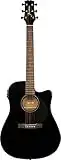 Jasmine JD39CE-BLK J-Series Acoustic-Electric Guitar, Black