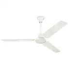 7840900 Industrial 56-Inch Three-Blade Indoor Ceiling Fan, White with White Steel Blades