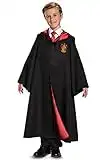 Disguise Harry Potter Gryffindor Robe, Official Hogwarts Wizarding World Costume Robe, Deluxe Kids Dress Up Accessory, Child Size Small (4-6), Black & Red