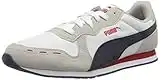 PUMA Cabana Run, Zapatillas Unisex Adulto, Multicolor White Gray Violet Peacoat High Risk Red, 37.5 EU