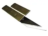 Right Hand/wood Carving Japanese Kiridashi Knife/brass/ma