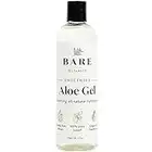 BARE BOTANICS 12oz Organic Aloe Vera Gel | Handpoured in USA | Non-Sticky Aloe Vera Gel | Summer Essentials for Women and Men | Aloe Vera Gel for Skin & Face Moisturizer