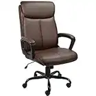 BASETBL Ergonomic Executive Office Chair with Extra Padded High Back, Gaming Chair, Breathable Swivel Computer Desk Chair with Lumbar Support, Adjustable Comfy Work PC Chair【Brown】