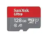 SanDisk Ultra Android microSDXC UHS-I Speicherkarte 128 GB + Adapter (Für Smartphones und Tablets, A1, Class 10, U1, Full HD-Videos, bis zu 140 MB/s Lesegeschwindigkeit)