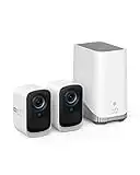 eufy security eufyCam S300(eufyCam 3C), Camera Surveillance WiFi, Camera Surveillance WiFi exterieure sans Fil, Résolution 4K, Vision Nocturne Couleur, sans Frais mensuels, Nécessite HomeBase 3, 2+1