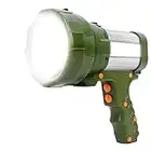 YBQZ Lampe Torche Led Ultra Puissante Rechargeable USB 6500K 10000 mah avec Lumière Latérale Lampe de Poche Etanche Haute Puissance (Vert)