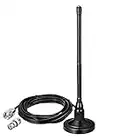 Bingfu 27MHz CB-Funkantenne Magnetfuß Weiche Peitsche PL259 & BNC-Stecker Kompatibel mit Cobra Midland Uniden Maxon President Mobile CB-Funkantennen-Kit für PKW LKW