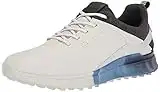 ECCO Scarpa da golf S-Three Gore-tex da uomo, Bianco/nero, 42 EU