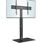 BONTEC Supporto da pavimento per TV da 30-70 pollici a LED LCD OLED al plasma piatto curvo, altezza regolabile alto TV Stand con staffe fino a 40kg, Max VESA 600x400mm.