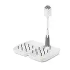 OXO Tot Travel Size Drying Rack with Bottle Brush- Gray