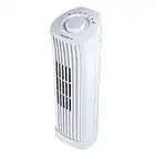 Signature S40005 Portable Mini Tower Fan with 90 Degree Oscillation or Fixed Cold Air Blow Function, 2 Speed Settings, 14 Inch, White