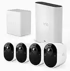 Arlo Ultra 2, 4 cámaras de vigilancia wifi 4K HDR con Batería adicional GRATUITA, 90 días de Arlo Secure incluídos, Blanco