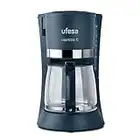 Ufesa CG7114 Capriccio Cafetera de Goteo, 6 Tazas, 600W, Jarra 0.6L, Filtro Permanente, Placa Calefactora Antiadherente, Sistema Antigoteo, Auto Apagado, Azul/Verdoso