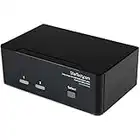 StarTech.com Commutateur KVM USB et double DVI à 2 ports avec audio et hub USB 2.0 - Switch écran clavier souris (SV231DD2DUA)