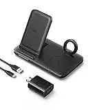 Anker Foldable 3-in-1 Wireless Charging Station with Adapter, 335 Wireless Charger, for iPhone 14 Series, AirPods Pro, Apple Watch Series 1-6 (Works with Original 1m/3.3ft USB-A Cable, Not Included)