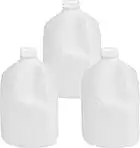 Empty Gallon Jugs With Caps, 3pk 1 Gallon Milk Jugs Plastic Jug and Lids