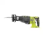 RYOBI 18 V ONE+ Akku-Säbelsäge R18RS-0 (28 mm Hublänge, Leerlaufdrehzahl 0-2900 min⁻¹, Max. Schnitttiefe in Holz 20 cm, ohne Akku + Ladegerät)