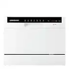 Cookology CTTD6 Compact Mini Portable Counter Top, Tabletop Dishwasher Small, 6 place settings, 6.5 Litre Cycle and 7 Wash Cycles with ECO Friendly Mode - in White