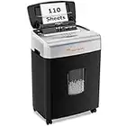 Bonsaii 110-Sheet Auto Feed Paper Shredder for Office, 30 Mins Micro Cut Heavy Duty Paper Shredder, Manual 12-Sheet Home Office Credit Card Shredder with 4 Casters, 23L Bin(C233-B)