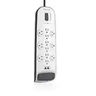 Belkin BV112234-08 12-Outlet Surge Protector with 8 ft Power Cord and Ethernet, Cable/Satellite and Telephone Protection