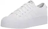 adidas Originals Women's Nizza Platform, White/White/White, 7