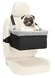 UNICITII Dog Car Seats for Small Dogs-Elevated Pet Dog Booster Seat for Dog,Raised Dog Lookout Car seat w/Clip-On Safety Leash Adjustable Pet Travel Seat