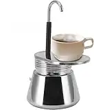 Qcwwy Moka Pot, 18.9oz Cafetera Italiana Clásica Cafetera de Café Espresso de Acero Inoxidable Gran Capacidad Moka Stovetop Cafetera Portátil para el Hogar Café Oficina