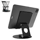 KABCON Swivel Tablet Stand, Aluminum Portable 360°Rotating Tablet Stand Holder for Desk,Business,Kitchen,Desktop,Tablet Table Stand for iPad Pro 9.7,10.5,12.9/Air Mini,Tab,Kindle,Nexus,E-Reader